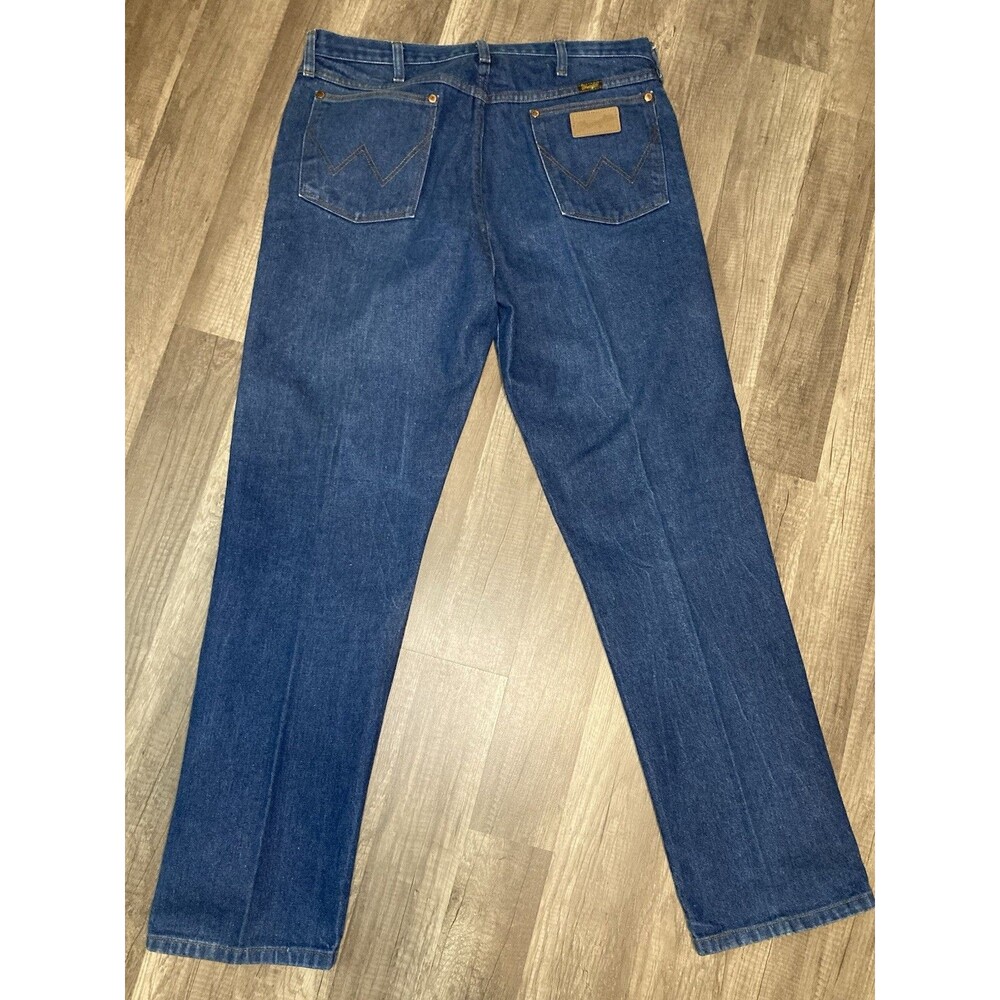 VTG Wrangler Jeans Mens 36X32 Blue Denim Western Cowboy Cut 13MWZ Straight